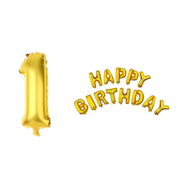 Reliable Maxbell Happy Birthday 1 Letters Foil Balloons Baby Shower Birthday Party Decor Gold Exclusive