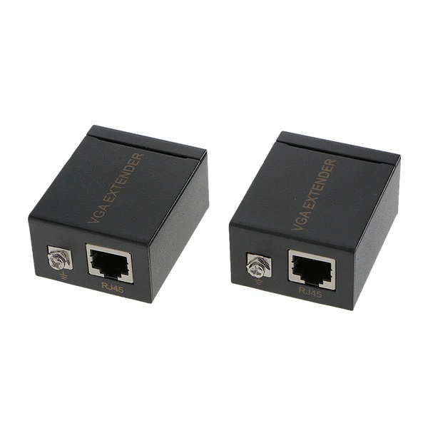Recyclable Maxbell 60m VGA to RJ45 Signal Extender Over Ethernet Cable Transmitter and Receiver Secure
