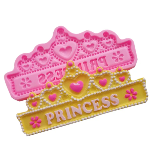 Luxury Maxbell Princess Crown Silicone Cake Mold Fondant Mould Pastry Decorating Kitchen Baking Tool Traditional