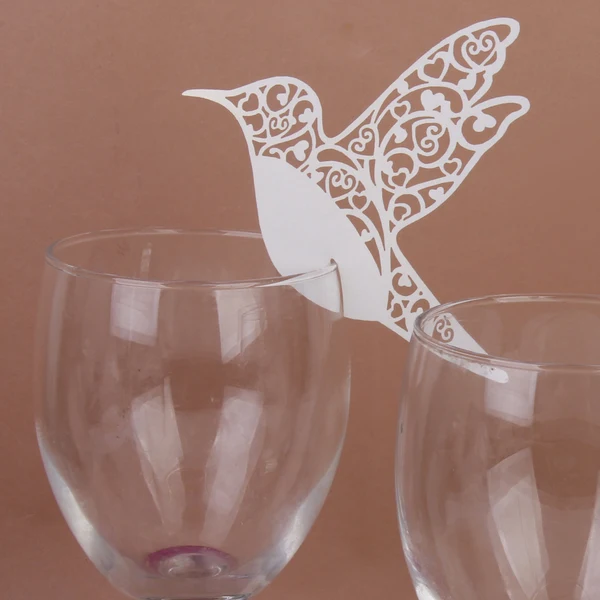 Breathable Maxbell Maxbell 100pcs Bird Glass Place Cards Wedding Party Table Decoration Ivory Certified