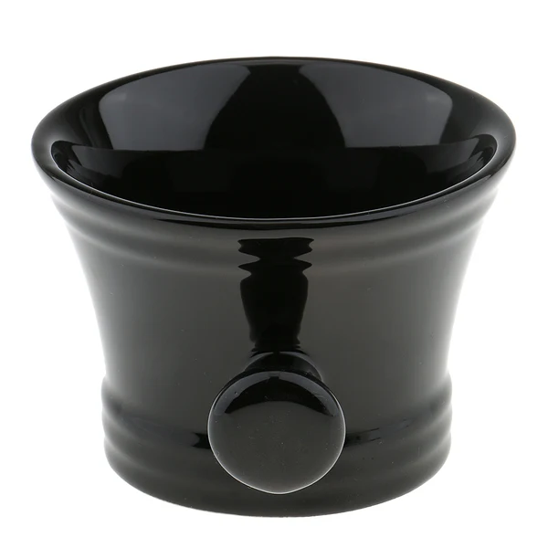 Artisan Maxbell Black Ceramics Men's Shaving Mug Bowl Barber Beard Shave Brush Soap Mug Cup Classic