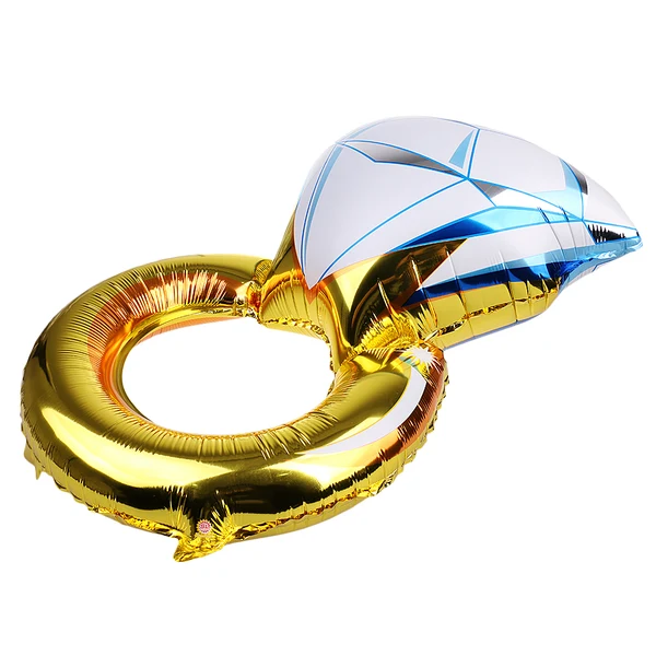 Dependable Maxbell 2 Pieces Diamond Ring Foil Balloons Wedding Engagement Birthday Party Decor High-Quality