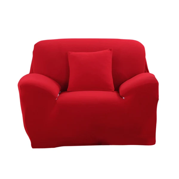 High-Quality Maxbell Fashionable 1-Seater Sofa Covers Couch Protector Elastic Spandex Washable Slipcover Home Hotel Office Sofa Decor Red Quality