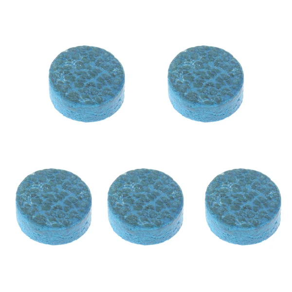 High-End Maxbell 5 Pieces Set 10mm Blue Diamond Leather Glue-on Snooker Pool Billiard Cue Tips Pure