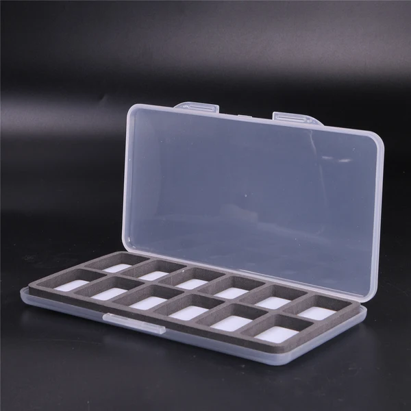 Trendy Maxbell Slim Plastic Clear Fly Fishing Box 12-Slot Compartment Foam Insert Elegant