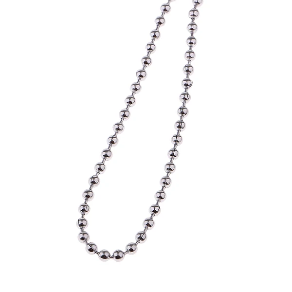Prestigious Maxbell 2.4mm Fashion Men's Silver Round Ball Jewelry Curb Chain Necklace for DIY Bracelet Length 90cm User-Friendly