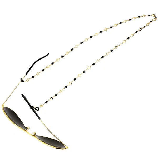 Pure Maxbell Black Beaded Eyeglass Reading Glasses Eyewear Sunglasses Holder Chain Cord Healthy