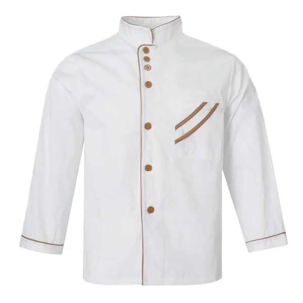 Smooth Maxbell Men Fashionable Hotel Restaurant Kitchen Chef Uniform Wear Clothing Jacket Coat Long Sleeves White Size L Clean