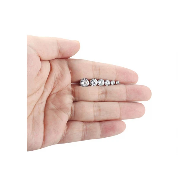 Trendy Maxbell 6 Pairs Set Rhinestone Crystal Zircon Earrings Sets Women Ear Stud Jewelry Contemporary