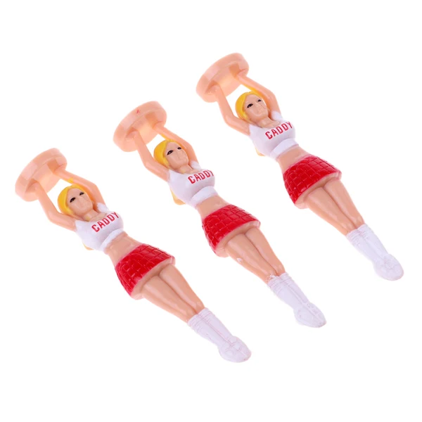 Expertly Made Maxbell 3pcs 70mm Plastic Novelty Golf Tees Ball Nails Golf Home Practice Girl Shape Tee Organic
