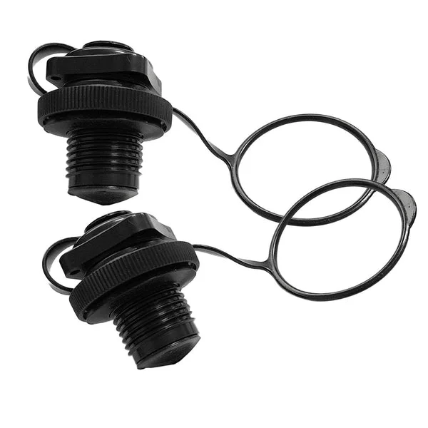 Lightweight Maxbell 1 Pair Air Valve Caps Inflate Deflate Airlock Spiral Air Plugs Screw For Inflatable Boat Fishing Boats Raft Airbed Black Luxury
