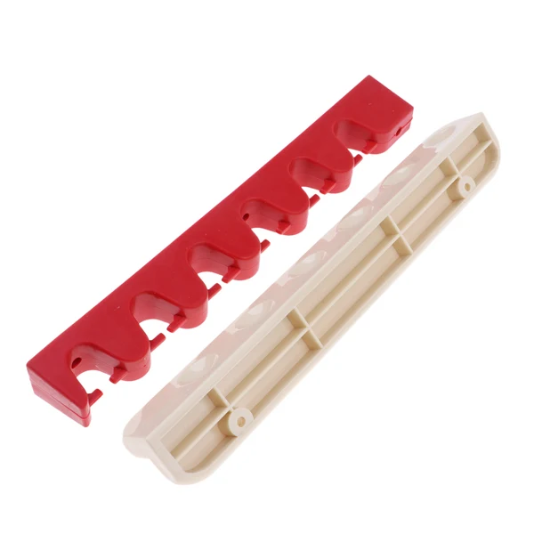 Comfortable Maxbell Wall Mount 6-Slot Billiards Snooker Stick Rack Pool Cue Holder Stand Plastic Rubber Pure