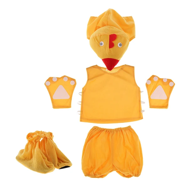 Superior Maxbell Kid Zoo Animal Costume Set Chick Hat Top Shorts Gloves Shoes Party Halloween Refined