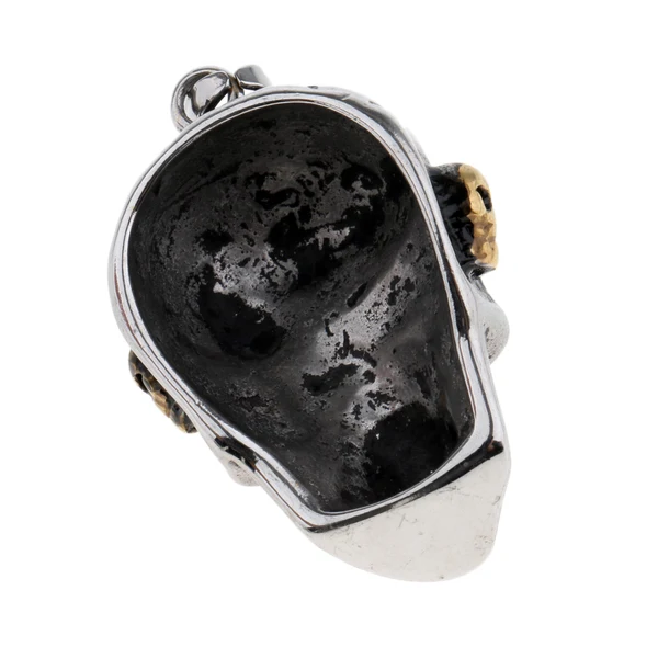 Contemporary Maxbell Gothic Skull Heads Red Eye Punk Stainless Steel Pendant Ball Chain Necklace Exceptional