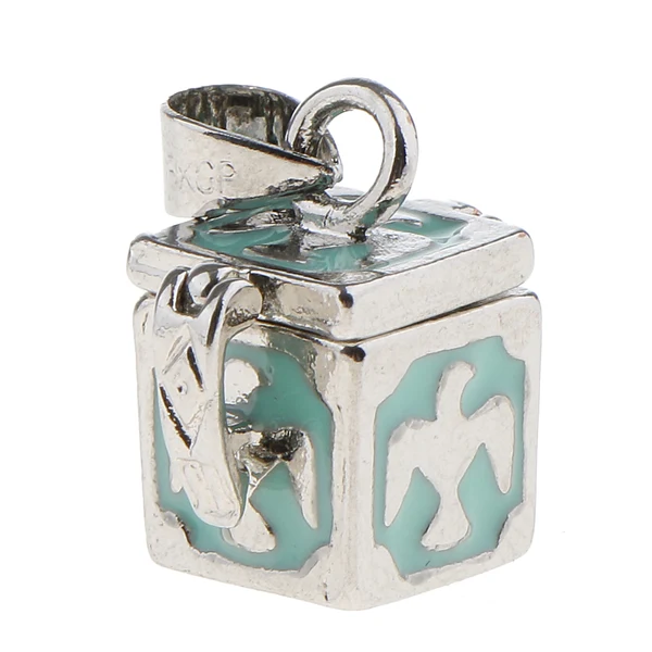 Smooth Maxbell Vintage Geometric Cubic Urn Pendant Memorial Keepsake Charms Locket Jewelry Fast