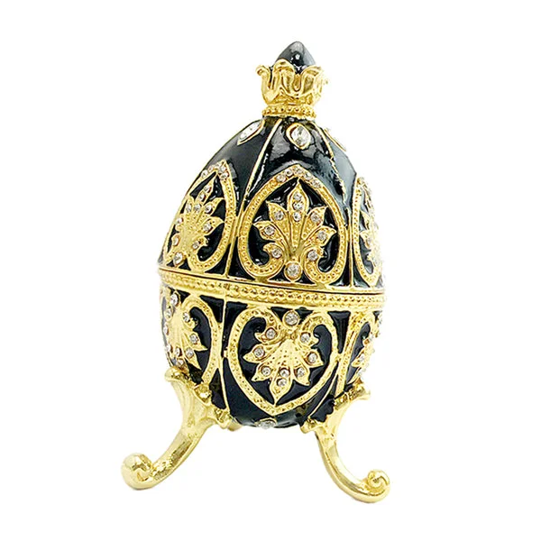 First-Class Maxbell Luxury Crystal Egg Jeweled Flower Carving Trinkets Box Wedding Decoration Clean