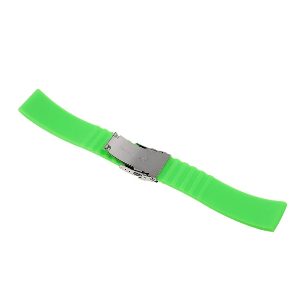 Detailed Maxbell 19.5cm Fashion Casual Green Waterproof Silicone Rubber Watch Strap Band Easy-to-Use