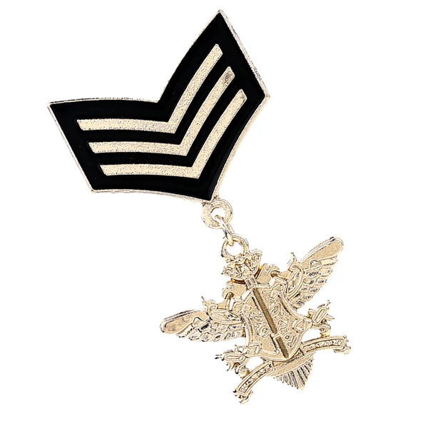 Easy-to-Use Maxbell Retro Mens Gold Brooch Pins Arrowhead Lapel Pin Shield Army Badge Decoration Fast