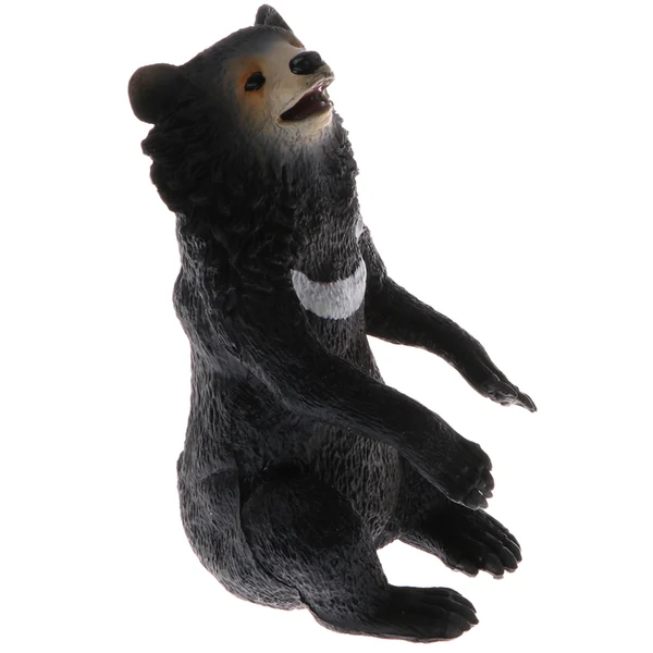 Enhanced Maxbell Plastic istic Wildlife Jungle Forest Animals Moon Bear Action Figure Toys Playset Kids Toddler Nature Toys Home Decor Collectibles L First-Class
