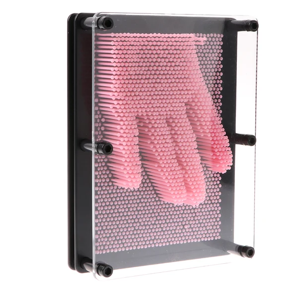 Fine Maxbell Plastic 3D Image Captor Pin Art Sculpture Hand Mould with Frame Home Décor Office Toy - Pink Medium Verified