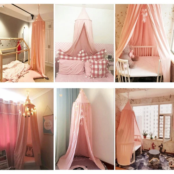 Clean Maxbell Mosquito Net Bed Canopy Dome Princess Cotton Cloth Tent Kids Room Decor Pink Advanced