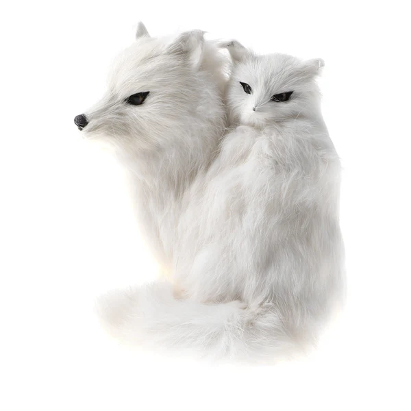 High-Quality Maxbell Vivid Simulation Plush Animal Model Figures Home Decoration Kids Toy Birthday Gift - Mother Son Fox Unique