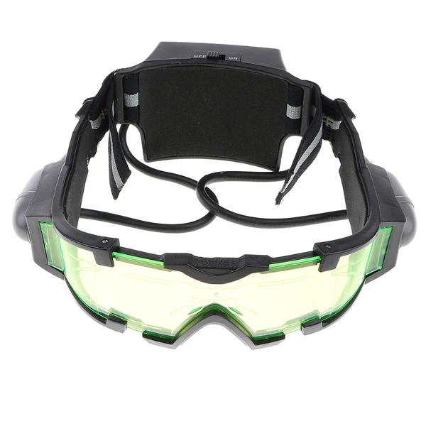 Clean Maxbell Head-mounted LED Light Goggles Lens Sports Glasses Eyes Protection Spectacles Eyewear Adjustable Strap Riding Skidding Cycling Lab Impact-resistant Original