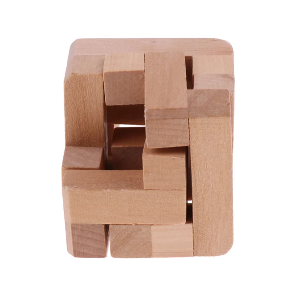 Advanced Maxbell Challenge Yourself - Wooden Brain Teaser Kong Ming Lock Burr Puzzle Intelligence Game Kids Adults Toy –3pcs Blocks Set Natural