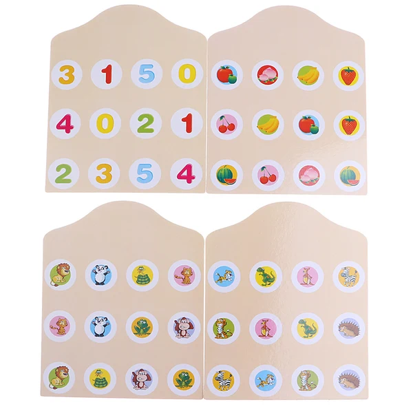 World-Class Maxbell Wooden Ladybird Animal Board Matching Memory Training Puzzle Game Preschool Kindergarten Toddler Educational Toys Gift Fine Crafted
