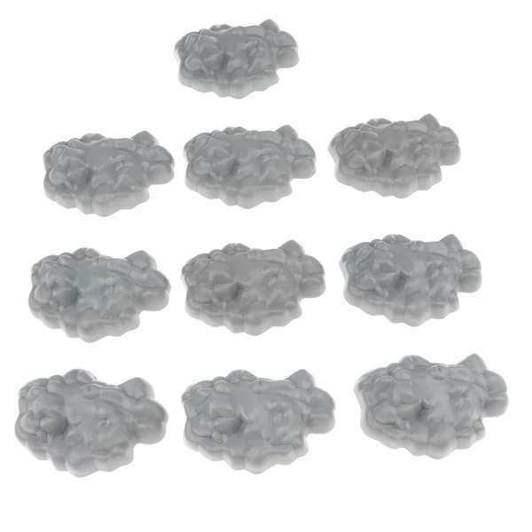 Practical Maxbell 10pcs istically Plastic Rockery WWII Army Base Set Sand Scene Mdel Kits Toy Soldier Army Men Accessories- 3 Detailed