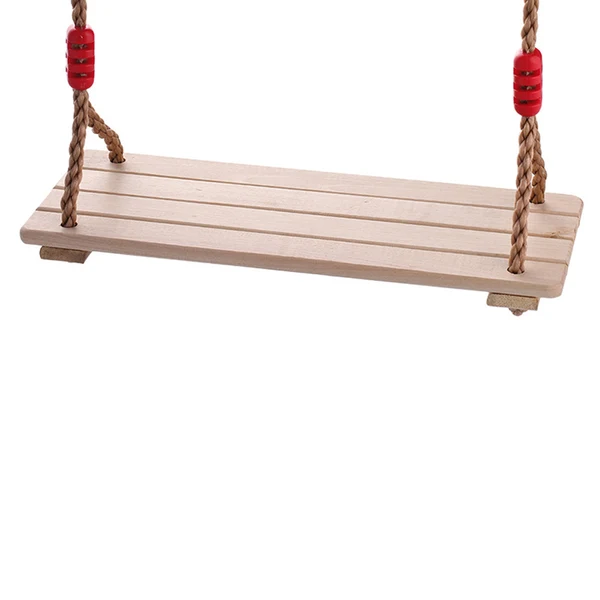 Modern Maxbell 100KG Adjustable Rope Wooden Flat Swing Seat Garden Patio Hanging Swinget Children Summer Outdoor Sports Game Toy Soft