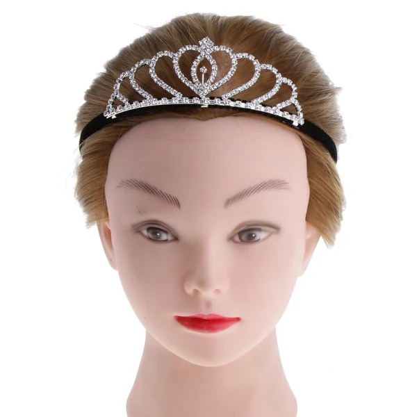 Effective Maxbell Crystal Rhinestone Hair Crown Tiara Headband Bridal Wedding Jewelry Headwear Easy-to-Use