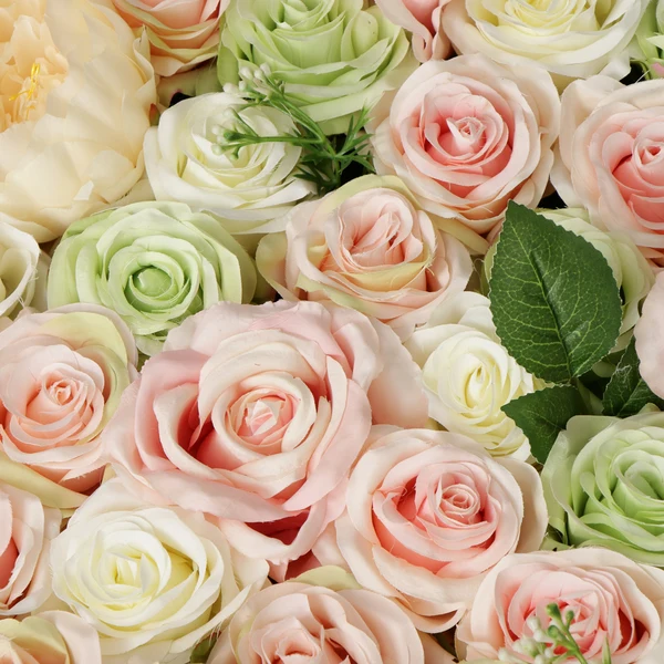 Minimalist Maxbell Artificial Rose Hydrangea Flower Wall Panels Backdrop Green Proven