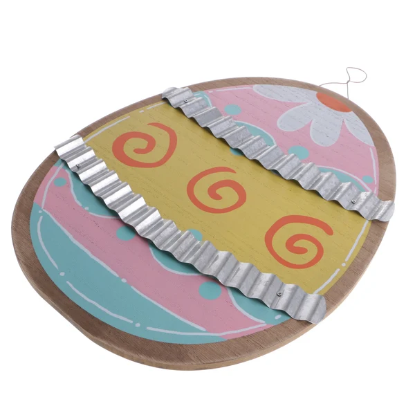 Casual Maxbell Rustic Happy Easter Egg Shape Wooden Hanging Sign Fesrtival Home Kitchen Wall Decoration Specialty