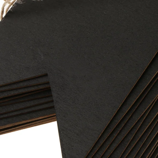 World-Class Maxbell Vintage Wooden Chalkboard Pennant Bunting Banner DIY Hanging Garland Decoration Authentic