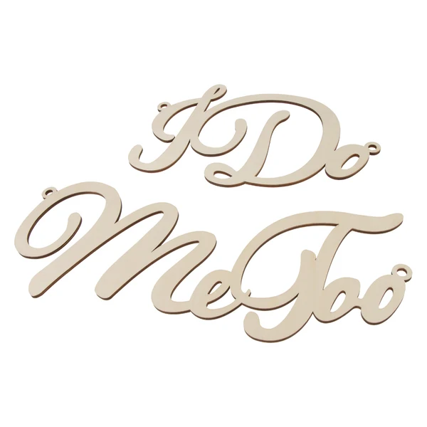 Refined Maxbell 2 Pieces I Do Me Too Leaves Wooden Hanging Decor Wedding Chair Sign Dependable