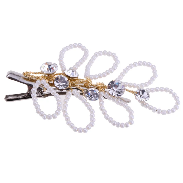 Reusable Maxbell Bridal Wedding Golden Pearls Hair Clips Barrette Hair Jewelry Gifts Superior