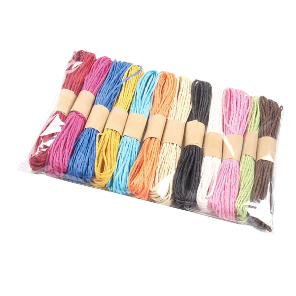 Smart Maxbell 12 bundle Bag 10m Colorful Vintage Rope String for Wedding Party Supply DIY Photo Wall Decor Classic