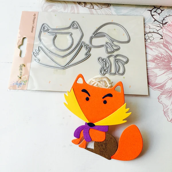 Easy-to-Use Maxbell DIY Fox Shape Cutting Dies Stencil Template for Photo Album Embossing Scrapbook Paper Craft Card Making Advanced
