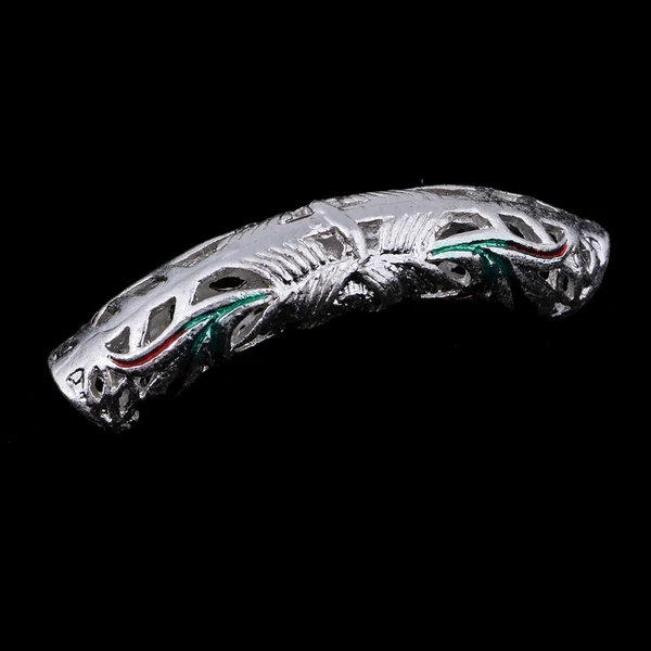 Soft Maxbell 1 Piece Alloy Filigree Hollow Curved Tube Bead Spacer Bead for Jewelry Making DIY Bracelet Necklace Bangle Easy-to-Use
