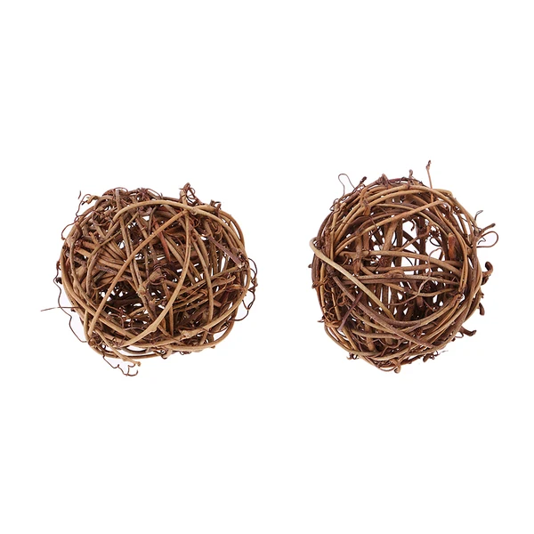 High-Performance Maxbell 5 Pieces Rustic Vine Wicker Rattan Ball for Home Wedding Christmas Party Ornaments Table Decoration DIY Crafts Supplies 6cm Expertly Made