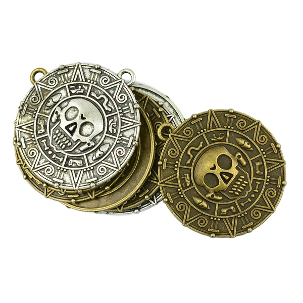 Original Design Maxbell 8 Pieces Antique Silver and Bronze Vintage Charms Pirate Skull Punk Charms DIY Fashion Accessories Jewelry Making Craft for Leather Cord Chain Breathable