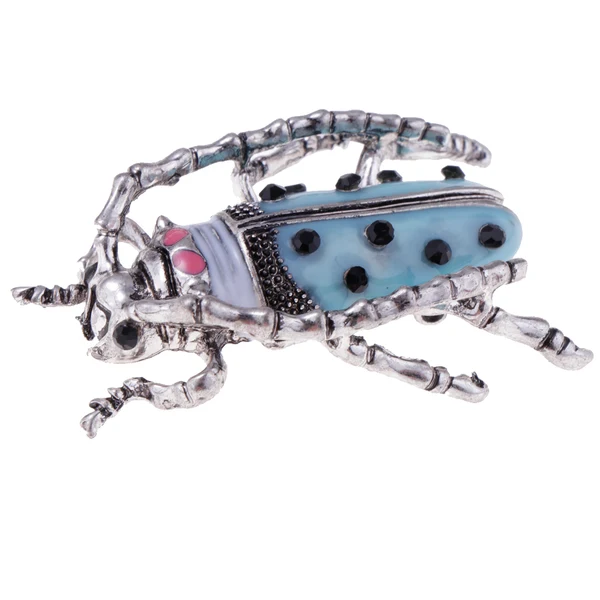 Organic Maxbell Mens Collar Lapel Pin Animal Longicorn Insect with Black Rhinestone Ornament Fast