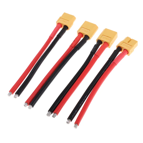 Premium Material Maxbell 2 Pairs XT60 Connector Male Female Cable Wire Harness 10cm 12AWG for RC Cars Breathable