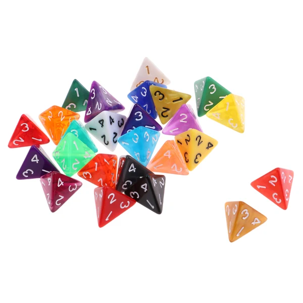 Top-Quality Maxbell 25 Pcs Polyhedral D4 Dice For TRPG Game Dungeons And Dragons Random Color Contemporary