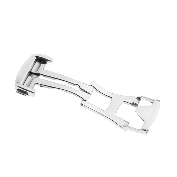 Versatile Maxbell High Polished Silver Stainless Steel Fold Deployment Clasp for Watch Band Strap Buckle 18mm Verified