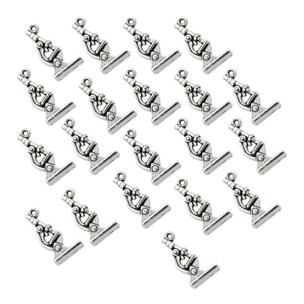 Long-Lasting Maxbell 20 Pieces Whole Mini Biology Science Microscope Pendant Beads Crafts Party Club Costume Jewelry Findings Green