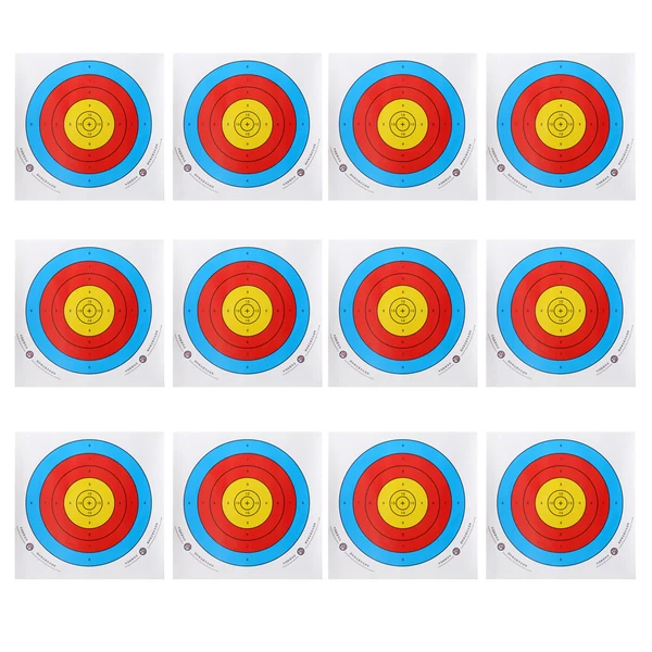 Expertly Made Maxbell 12 Pieces Professional Archery Target Paper For Recurve Bow Longbow 43x43cm Official