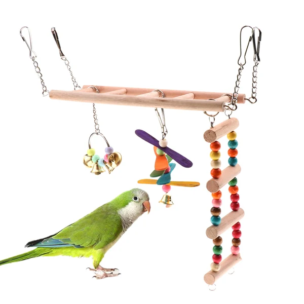 Sustainable Maxbell 1Pc Wooden Hanging Suspension Bridge Climbing Ladder Stand Swing Bridge Cage Toys for Mouse Parrot Bird Hamster Chinchilla Rat Gerbil Luxury