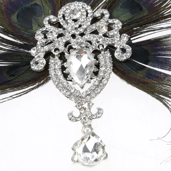 Optimized Maxbell Womens Vintage 1920s Flapper Feather Fascinator Hair Clip Wedding Bridal Artisan